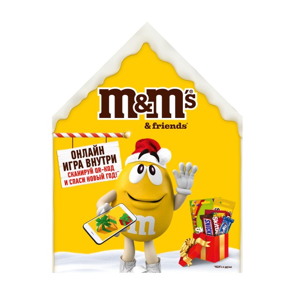 Новогодний подарок M&M's & Friends Пряничный домик 167г