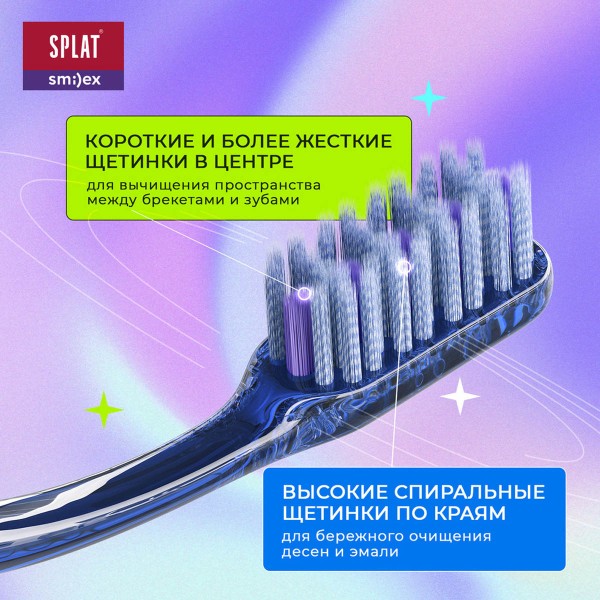 Зубная щетка Splat Smilex Ortho+ Soft  мягкая