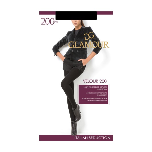 Колготки Velour Glamour 200den nero 4