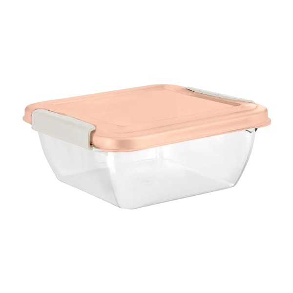 Контейнер Helsinki с защелками квадратный персиковая карамель 0,5л