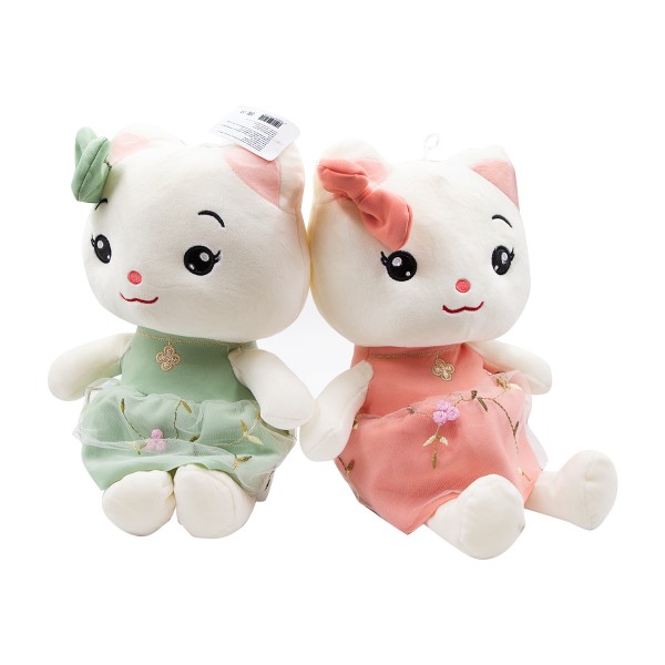 Игрушка мягкая Кошка в платье 35см