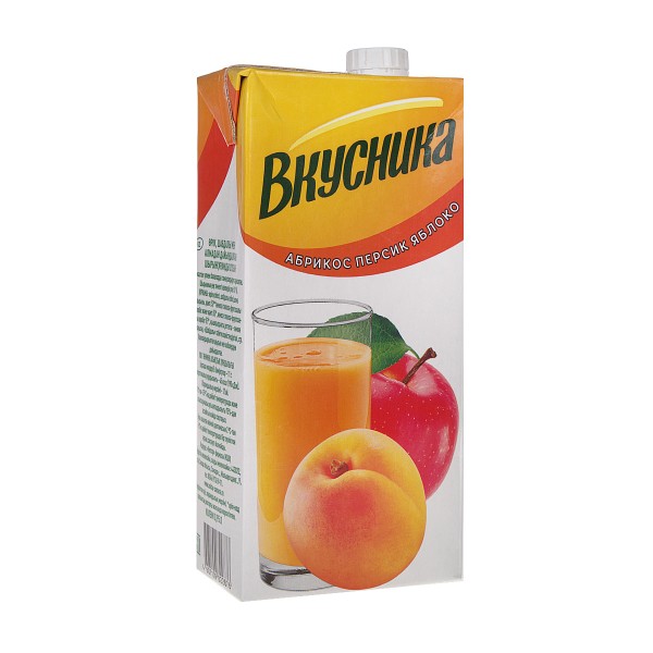 Напиток сокосодержащий Вкусника абрикос-персик-яблоко 0,95л