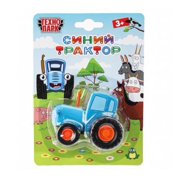 Машина Синий трактор металлический 7см Технопарк