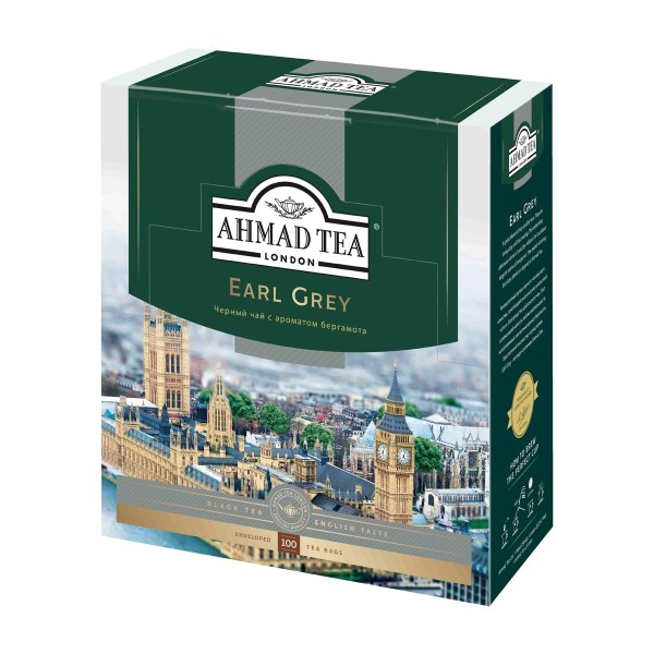 Чай черный Ahmad Tea Earl Grey 100 пакетиков