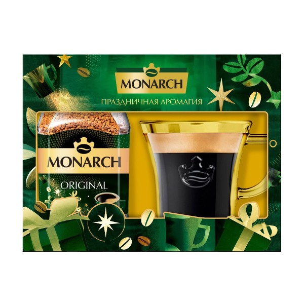 Набор подарочный: кофе растворимый Monarch Original 95г + чашка