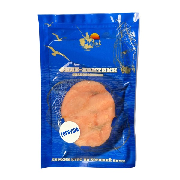 Горбуша слабосоленая 100г нарезка