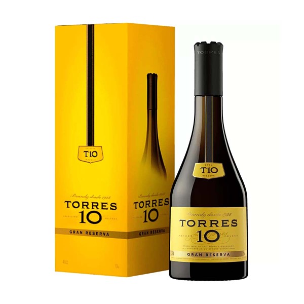 Бренди Torres 10 Gran Reserva 38% 0,7л (подарочная упаковка)