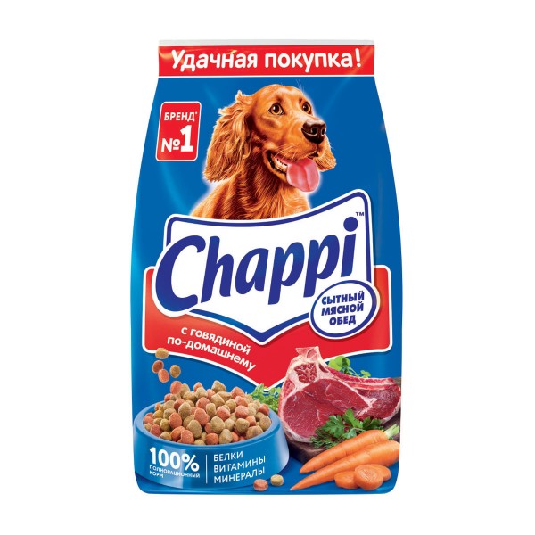 Корм для собак Chappi 2,5кг с говядиной по-домашнему