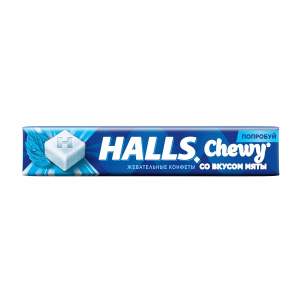 Жевательные конфеты Halls 47г со вкусом мяты