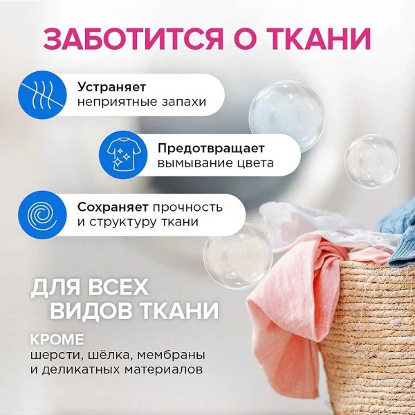 Гель для стирки Synergetic всех видов таней 2,75л