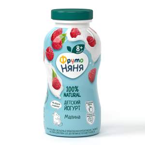 Йогурт Фрутоняня 2,5% 200мл малина БЗМЖ