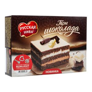 Торт Три шоколада 400гр Русская нива