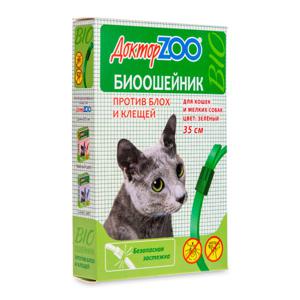 Ошейник от блох для кошек и мелких пород собак Доктор Zoo 35см