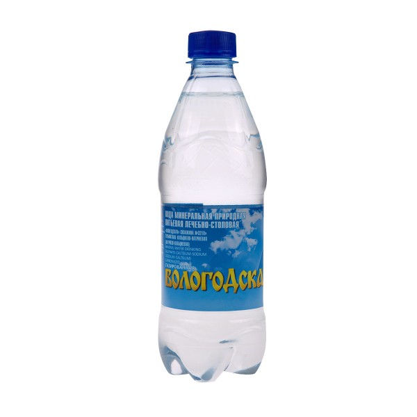 Вода питьевая минеральная газированная лечебно-столовая Вологодская 0,5л