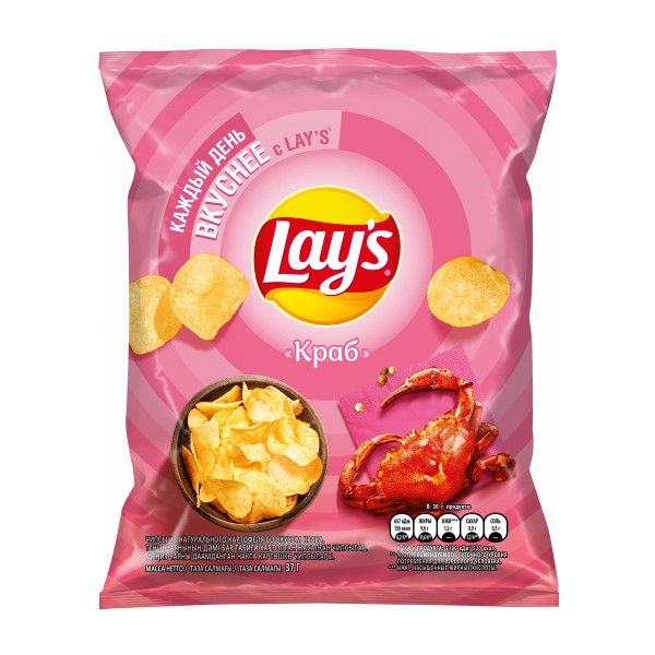 Чипсы картофельные Lay's краб 37г