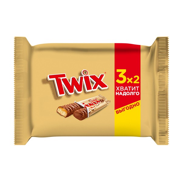 Шоколадный батончик Twix мультиупаковка 165г