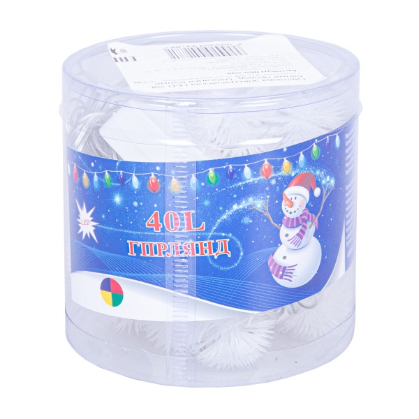 Гирлянда Снежинки малые цветная 20led 4м