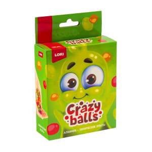 Набор химические опыты Crazy Balls оранжевый, зелёный и сиреневый шарики  Lori