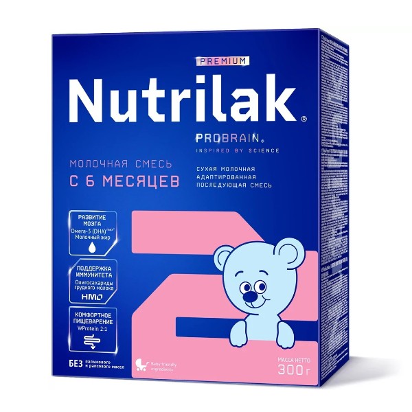 Смесь молочная Nutrilak Premium 2 с 6 месяцев 300г БЗМЖ