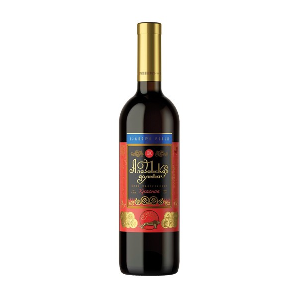 Вино Алазанская долина красное полусладкое 12% 0,75л