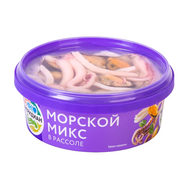 Морской микс в рассоле Меридиан 270г