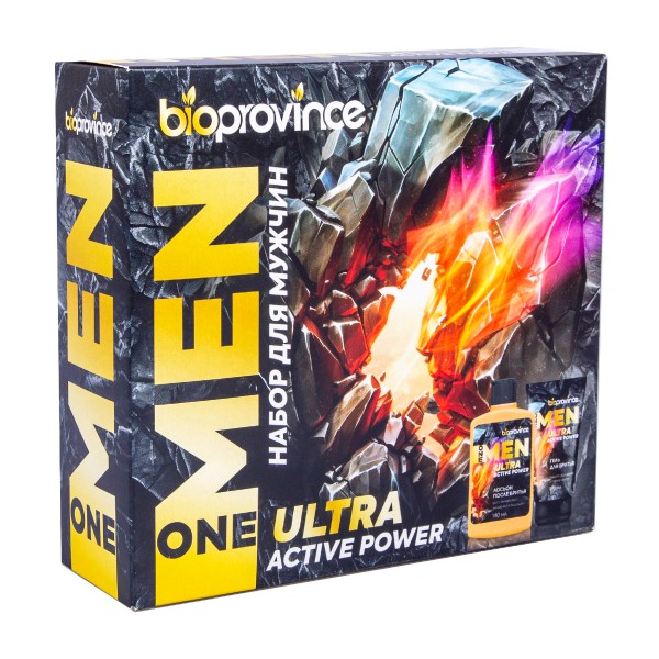 Набор подарочный Bioprovince One Men: гель для бритья, лосьон после бритья