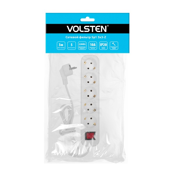Сетевой фильтр SP1 5x3-Z Volsten