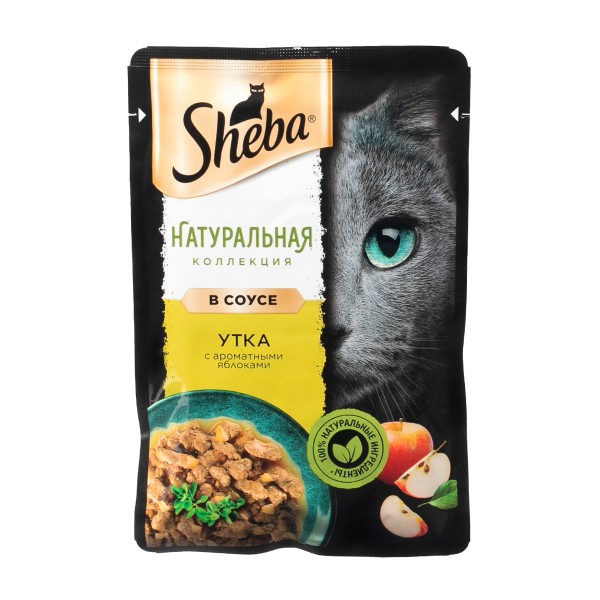 Корм для кошек Sheba Натуральная коллекция 75г утка и яблоко