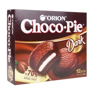 Печенье Choco Pie Orion 12штх30гр Dark cacao