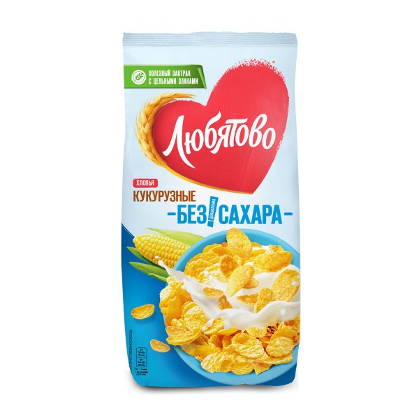 Сухой завтрак Хлопья кукурузные легкие Любятово 270г