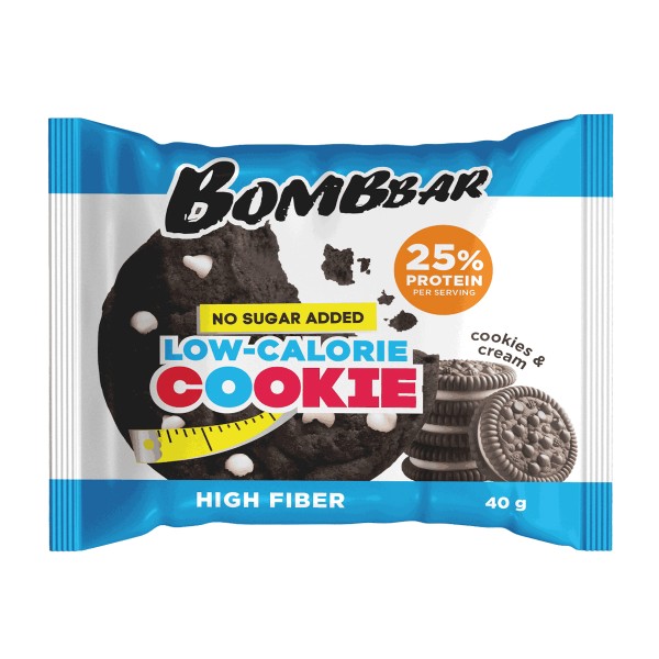 Печенье Bombbar Low-Calorie Cookie неглазированное 40г со вкусом печенье-крем