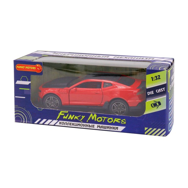 Машина Die-Cast инерционная открывающиеся двери 1:32  Funky Toys купе  красная