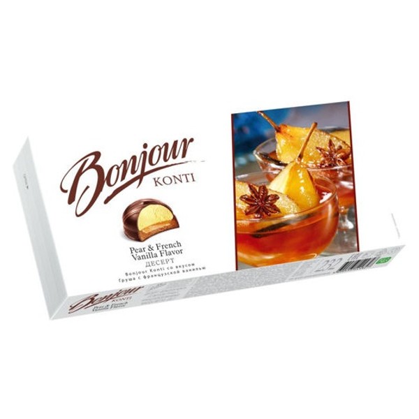 Десерт Bonjour Konti 232г со вкусом груши с французской ванилью
