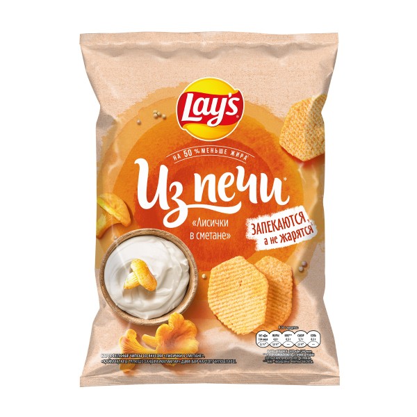 Чипсы Lay's из печи 85г лисички в сметане