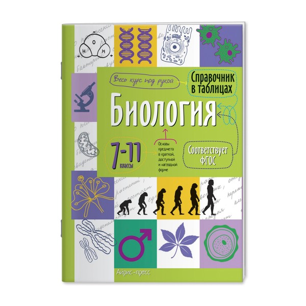Книга Справочник в таблицах биология 7-11 класс Айрис