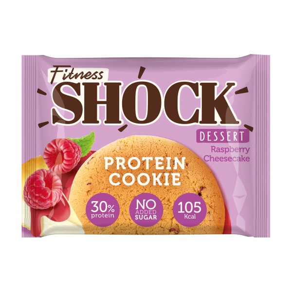 Печенье протеиновое Dessert FitnesShock 35г малиновый чизкейк