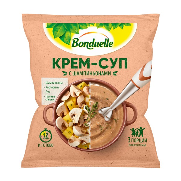 Смесь овощная Крем-суп с шампиньонами Bonduelle 350г