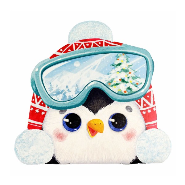 Блокнот 120х117мм 30л Феникс+ новогодний пингвин