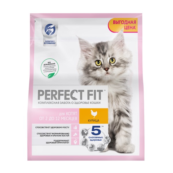 Корм для котят Perfect Fit 1,2кг с курицей