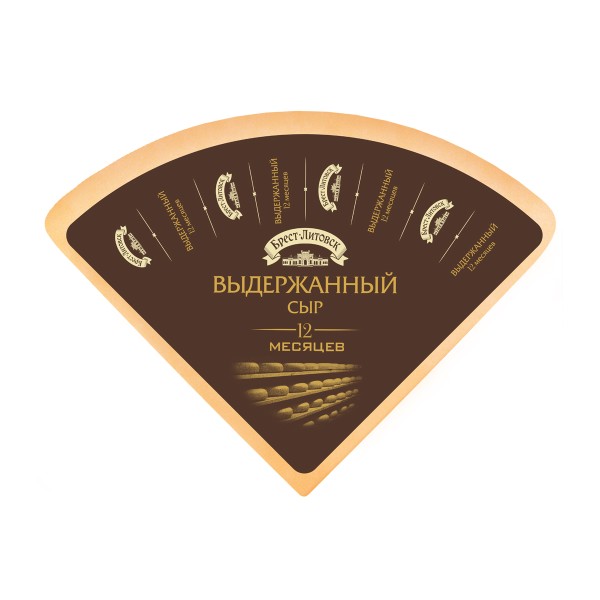 Сыр Брест-Литовск выдержанный 12мес 45% БЗМЖ