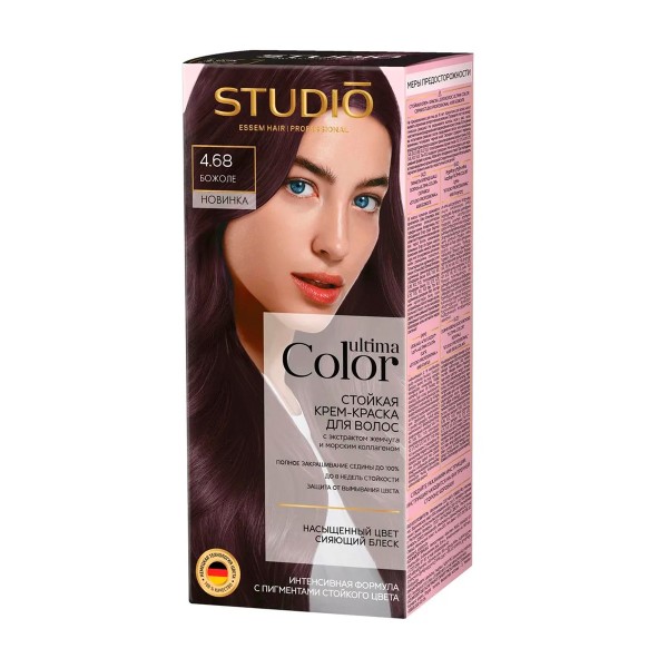 Крем-краска для волос Studio Professional Ultima Color 4.68 божоле