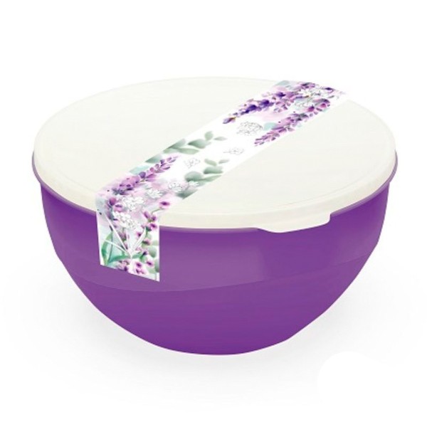 Миска Lavender с крышкой 2л Полимербыт