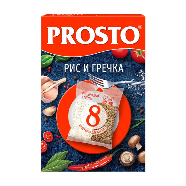 Крупа рис и гречка Prosto 500г