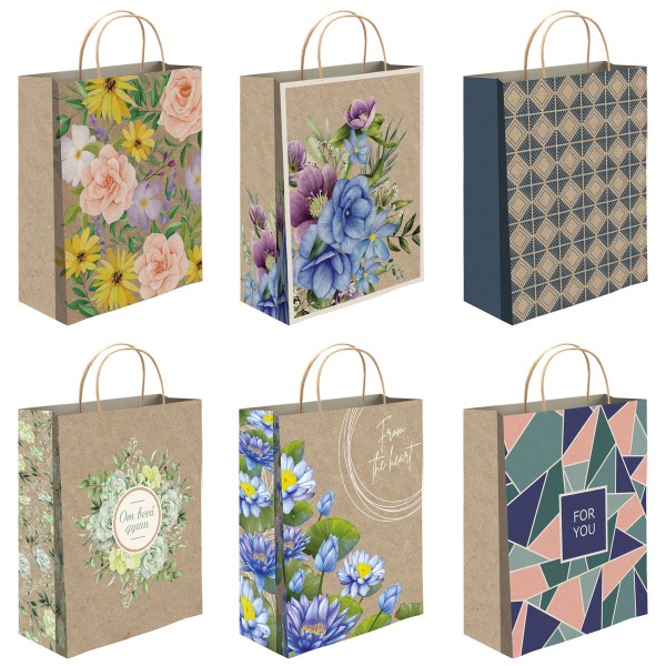 Пакет бумажный подарочный BC ВЕСН крафт 20x24x2см