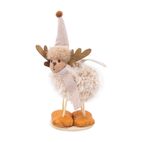 Сувенир новогодний Олененок в колпачке 14см