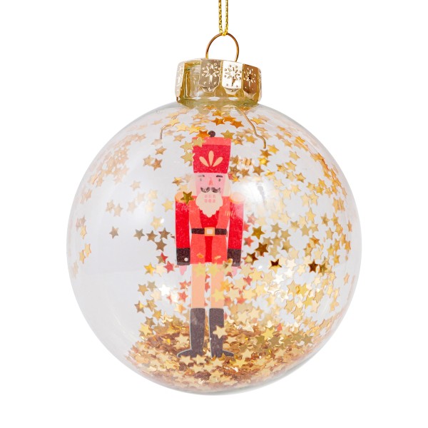 Украшение подвесное из стекла Прозрачный шар 8см Magic Time