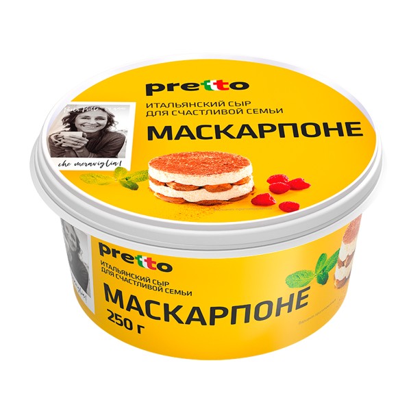 Сыр Маскарпоне 80% Pretto 250г БЗМЖ