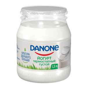 Йогурт термостатный натуральный Danone 1,5% 160г БЗМЖ