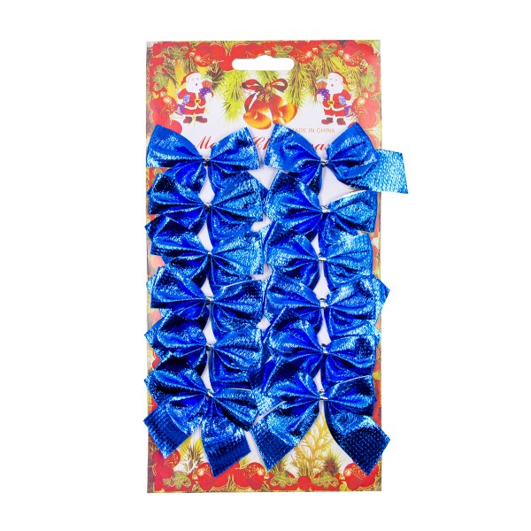 Украшение Бантики синий 5см 12шт