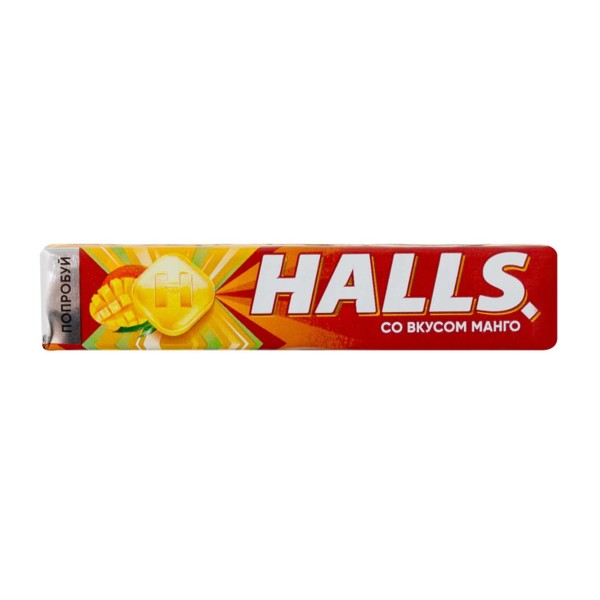 Леденцы Halls 25г со вкусом манго